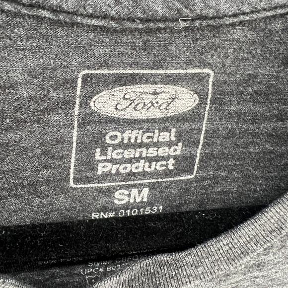 Ford Mustang Shirt Mens Medium Gray Short Sleeve Logo Cars Crew Neck - Picture 5 of 10